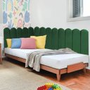Ver imagem 2 de Cabeceira Painel Cama Queen Box Nuvem Suede Sandy 160 Cm:verde