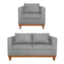 Ver imagem 1 de Kit Sofa 2 Lugares e Poltrona Europa Bouclé - Doce Sonho Móveis
