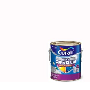 Tinta acrílico total fosca Sol  Chuva branco 3,6L Coral