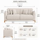 Ver imagem 4 de Sofá Living Nevada 2 Lugares 1,80m Linho Névoa