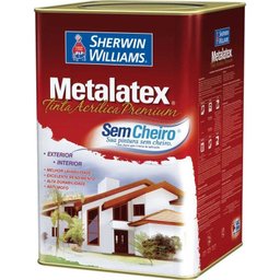 Tinta Látex Metalatex acrílica fosco 18L branco Sherwin Williams - 1 Tinta Látex Metalatex acrílica fosco 18L branco Sherwin Williams - 1