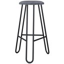 Ver imagem 5 de Kit 03 Banquetas Baixa Bar Cozinha Sala de Jantar Áris C01 Preto Linho Prata - Lyam Decor