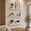 Ver imagem 1 de Kit de 3 Prateleiras 60cm MDF Branco - On Móveis
