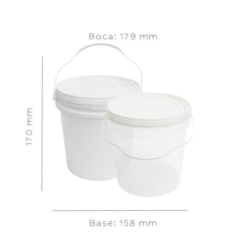 Balde Alça Plastica para salada Transp 3.2L - 5 Pçs - 2