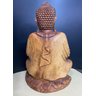 Buda Sentado Karana Mudra Proteção - Entalhado Madeira 42cm - 3