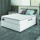 Ver imagem 2 de Cama Box Casal Colchão Espuma D33 Pillow Top New Millenium Branco Hellen
