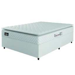 Cama Box Casal Colchão Espuma D33 Pillow Top New Millenium Branco Hellen - 1