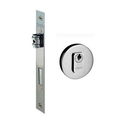 Fechadura de trinco rolete redonda 55mm 465-55R cromo acetinado Pado