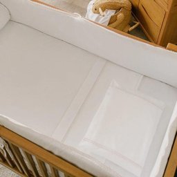 Jogo Lençol Baby 300f - Bordado Branco - 3