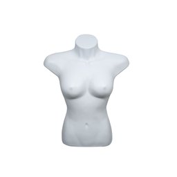 Busto Feminino Encorpado Branco -  Ideal para Exposição de Camisetas e Blusas - 1