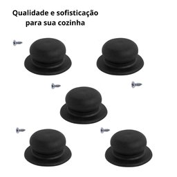 Pomel Puxador Pegador 5 Peças para Tampa de Panela e Frigideira - 5