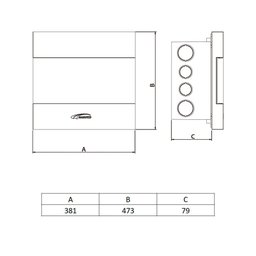 Quadro de Distribuicao Liso 36 Disj sem Barramento Amanco 18542 - 2