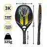 Raquete Beach Tennis Camewin Destroyer 3k Carbon + Brindes - 5