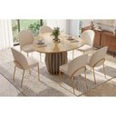 Ver imagem 1 de Mesa Sala Jantar Tokyo + 6 Cadeiras Lizy Off White DJ Móveis