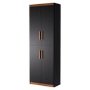 Ver imagem 2 de Multiuso Flex com 4 Portas e Prateleiras Internas Estante ou Balcão - Preto com Nature