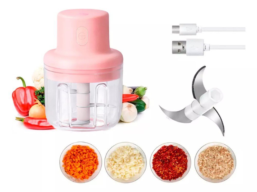 Mini Processador e Triturador de Alimentos Elétrico 250 ml