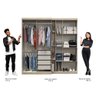 Guarda Roupa Casal 7 Portas 4 Gav Espelho Ártico 1125 Carraro - Noce - 6