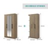 Guarda Roupa Casal 7 Portas 4 Gav Espelho Ártico 1125 Carraro - Noce - 3