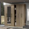 Guarda Roupa Casal 7 Portas 4 Gav Espelho Ártico 1125 Carraro - Noce - 1
