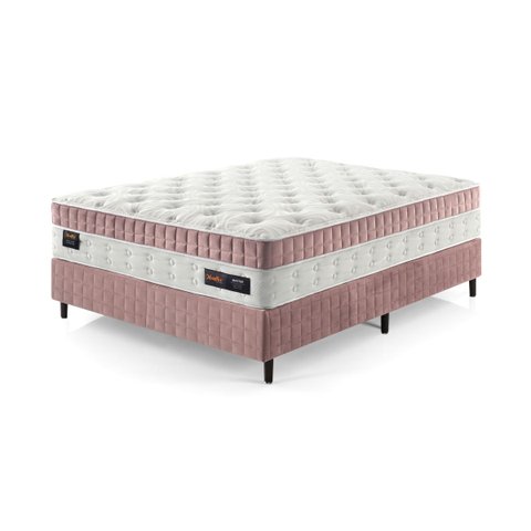 Conjunto Colchão Casal Master Rose - 1,38x1,88