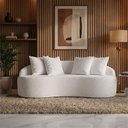 Ver imagem 2 de Sofá 4 Lugares Apollo Orgânico Moderno com Almofadas para Sala Bouclé