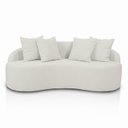 Ver imagem 1 de Sofá 4 Lugares Apollo Orgânico Moderno com Almofadas para Sala Bouclé