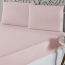 Ver imagem 2 de Jogo de Lençol Casal Padrão Malha 100% Algodão 3 Peças Dona Zeze Nobre Rosa