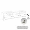 Rack Essenza de Luxo para Sala Tv Ate 70 Polegadas Moderna Compacta 3 Gavetas 3 Nichos - Off White - 3