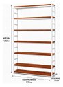 Ver imagem 4 de Estante Multiuso Organizador Livreiro Estilo Industrial 180x170 Branco Imbuia