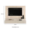 Ver imagem 4 de Rack com Painel Gaia para TV de até 75 - Branco/Off White