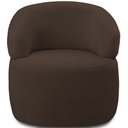 Ver mais imagens de Kit 2 Poltronas Giratórias Sala de Estar Living Orgânico Carmen F04 Veludo Marrom - Lyam Decor