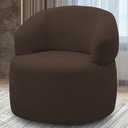Ver imagem 2 de Kit 2 Poltronas Giratórias Sala de Estar Living Orgânico Carmen F04 Veludo Marrom - Lyam Decor