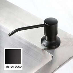 Dosador de Detergente Dispenser para Cuba Inox Embutir Preto - 4