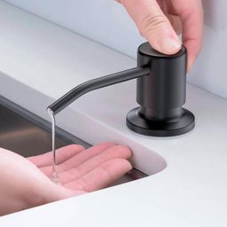 Dosador de Detergente Dispenser para Cuba Inox Embutir Preto - 5