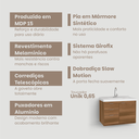 Ver imagem 5 de Gabinete para Banheiro Unik 65cm com Pia Lavatorio Suspenso Fimap Freijó