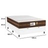 Cama Box Baú Casal Colchão Molas Flora Gazin + Box Sintético 52x138x188 Branco - 6