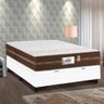 Cama Box Baú Casal Colchão Molas Flora Gazin + Box Sintético 52x138x188 Branco - 2