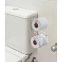 Ver imagem 3 de Suporte Duplo Para Papel Higiênico Luxo Caixa Descarga Acoplada - Cromado