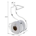 Ver imagem 4 de Suporte Duplo Para Papel Higiênico Luxo Caixa Descarga Acoplada - Cromado