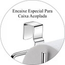 Ver imagem 2 de Porta Papel Higiênico Duplo Para Caixa Acoplada Suporte Luxo em Aço - Cromado