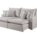 Ver imagem 2 de Sofá Retrátil e Reclinável 2 Lugares M-196 Estofados Martins Creme