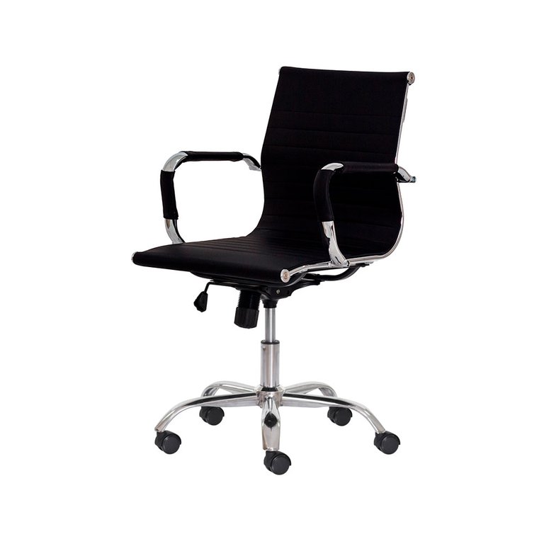 Cadeira para Escritório Diretor Giratória Esteirinha Charles Eames Preto