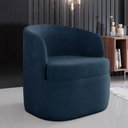 Ver imagem 2 de Kit 2 Poltronas Decorativas Design Moderno Bel Sala de Estar Base Giratória Veludo Azul Marinho G33