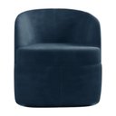 Ver imagem 7 de Kit 2 Poltronas Decorativas Design Moderno Bel Sala de Estar Base Giratória Veludo Azul Marinho G33