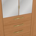 Ver imagem 6 de Guarda-Roupa Casal 6 Portas e 4 Gavetas com Espelho e Pés 235cm x 230cm Open Marrom/Canela