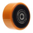 Ver imagem 1 de Roda Polipropileno Pu 42 Nucleo de Ferro com Rolamento 400 Kg 4 Polegadas