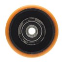 Ver imagem 2 de Roda Polipropileno Pu 42 Nucleo de Ferro com Rolamento 400 Kg 4 Polegadas