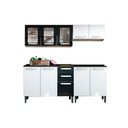 Ver imagem 1 de Cozinha Modulada Completa Evidence 4 Peças (2 Armários + 2 Balcões) C4P60 Branco/Preto -