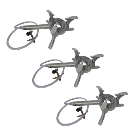 Kit 3 Fogareiro Alumínio Fundido Mini S/suporte Man. 90cm