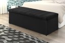 Ver imagem 2 de Calçadeira Baú Vitoria 158 cm Suede Preto